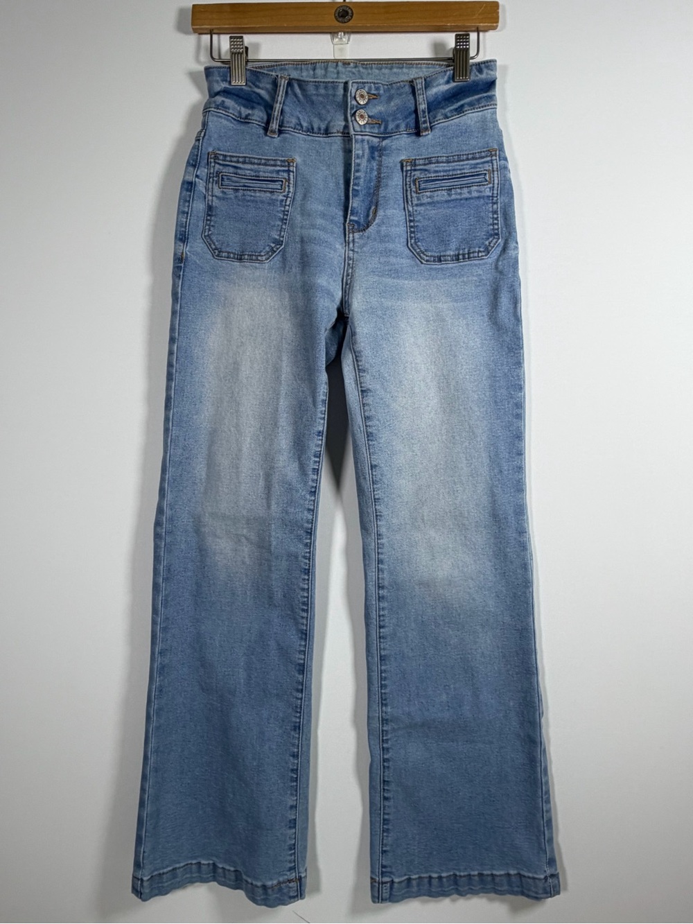 Sidefeel Light Blue High-Rise Wide-Leg Jeans